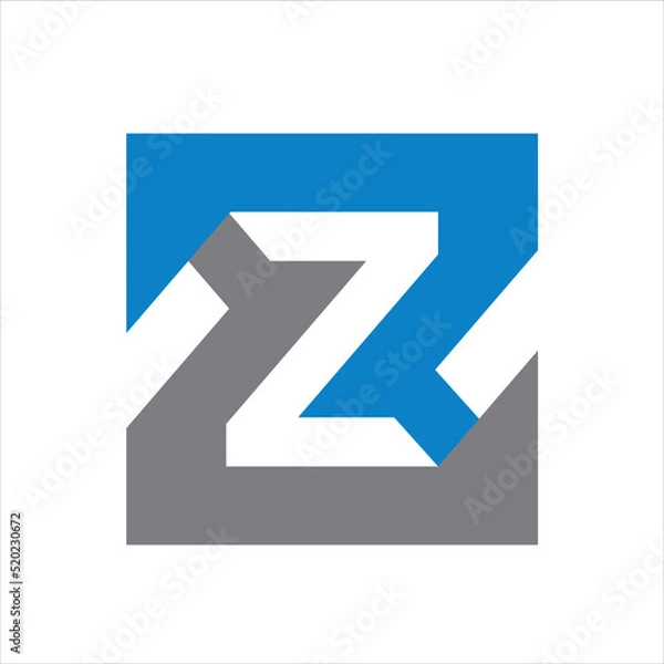 Obraz Vector Abstract Creative Initials Letter Z Logo Design Symbol Icon Template Vector Illustrations