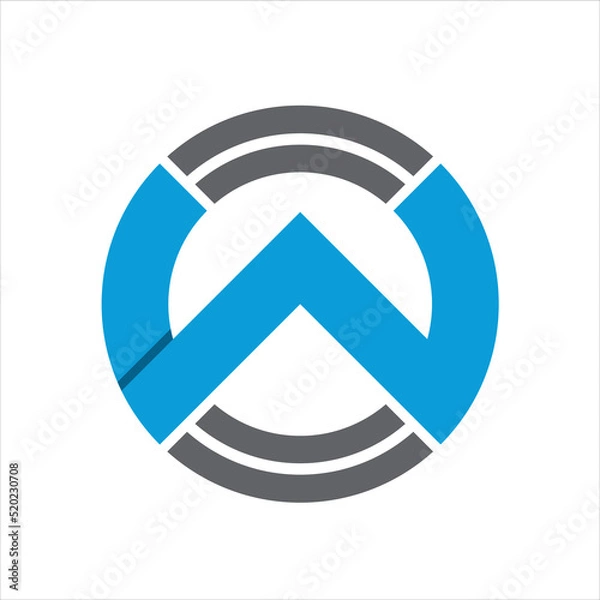 Obraz Vector Abstract Initials Letter W and C Logo Design Symbol Icon Template Vector Illustrations