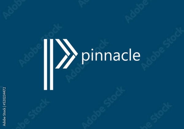 Fototapeta abstract, alphabet or letter P logo concept, hand-drawn abstract, creative vector logo for any business.Letter P Logo. P Letter Design, brand identity,