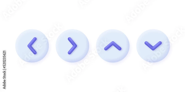 Obraz 3D Arrow set isolated on white background. Can be used for many purposes. Trendy and modern vector in 3d style