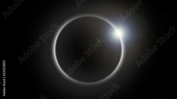Fototapeta Solar eclipse, moon covers the sun