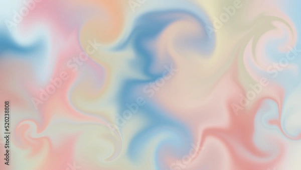 Obraz soft colorful liquid-like paint blending, abstract background in pastel tones