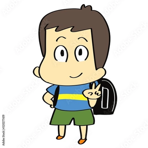 Fototapeta ランドセルを背負った小学生