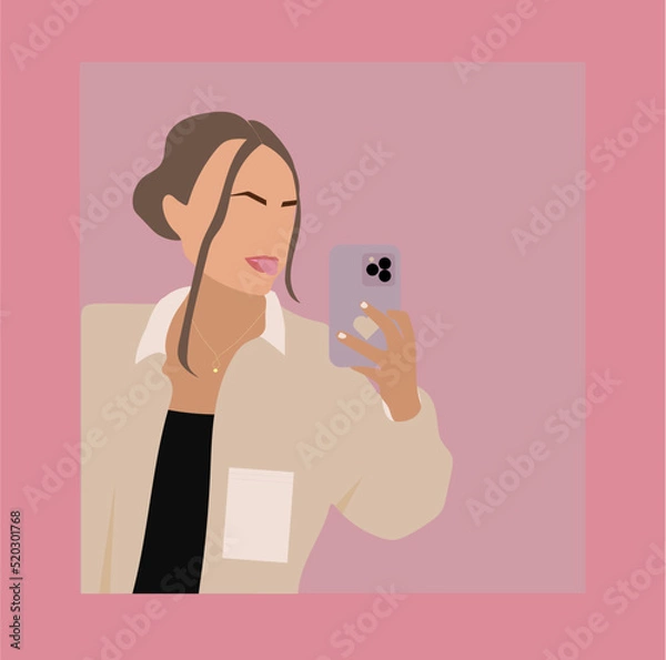 Fototapeta flat girl