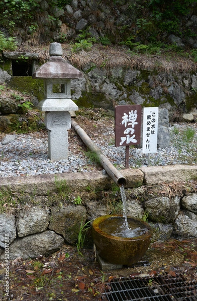 Fototapeta 永源寺　参道の禅の水　滋賀県東近江市