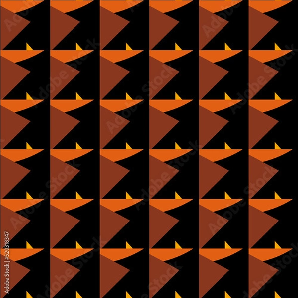Fototapeta red, orange, yellow and black geometric pattern with tile included