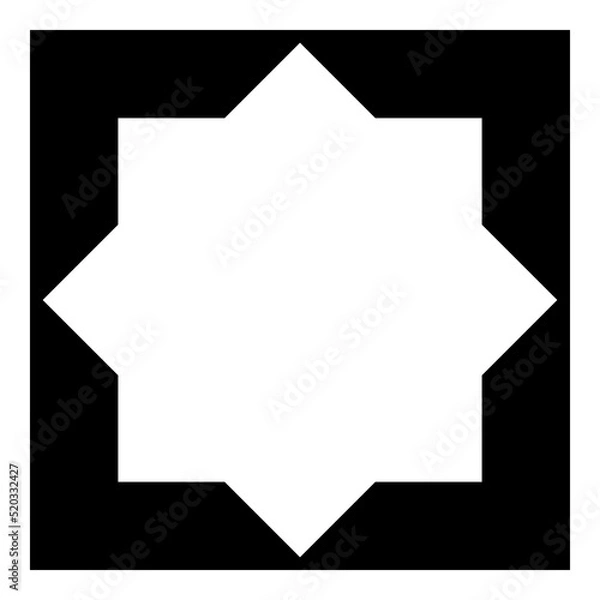 Obraz Square Elements Flat Icon Isolated On White Background