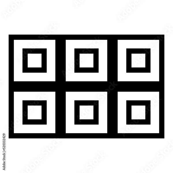 Obraz Square Elements Flat Icon Isolated On White Background