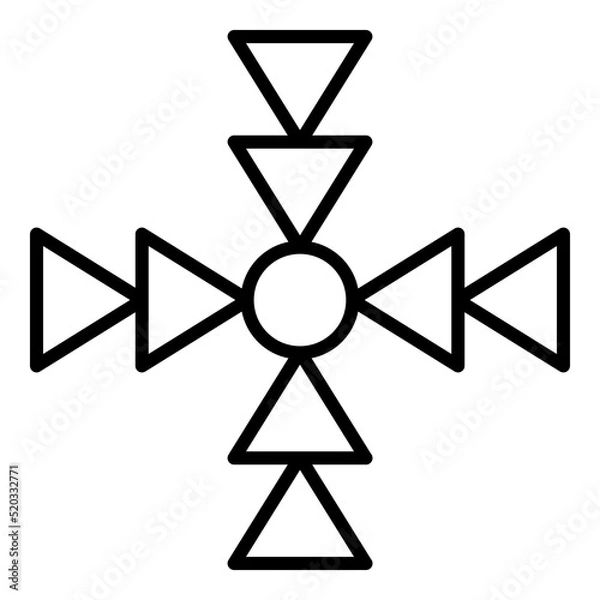 Obraz Reticle Scope Optical Sight Flat Icon Isolated On White Background