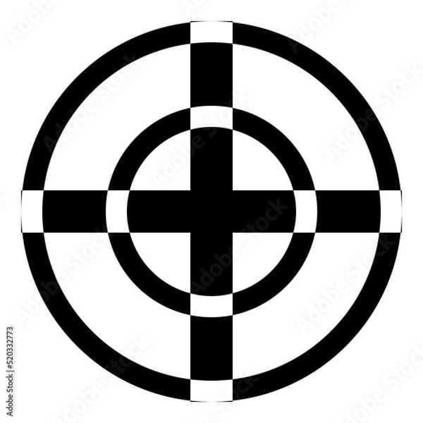 Obraz Reticle Scope Optical Sight Flat Icon Isolated On White Background