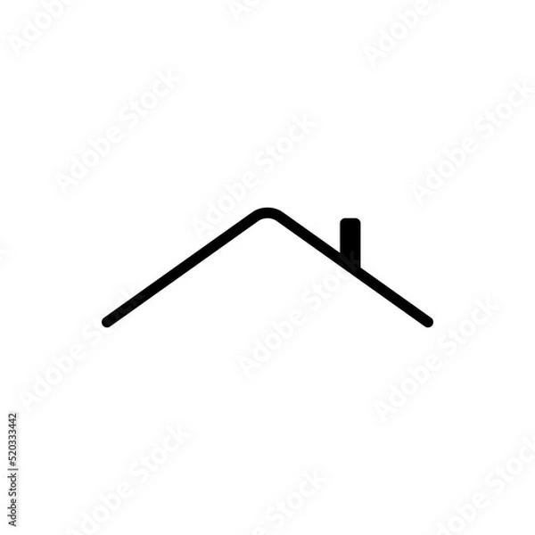 Fototapeta House roof simple icon vector. Flat design