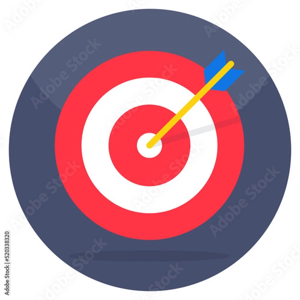 Fototapeta Board with archery arrow showcasing hitting game