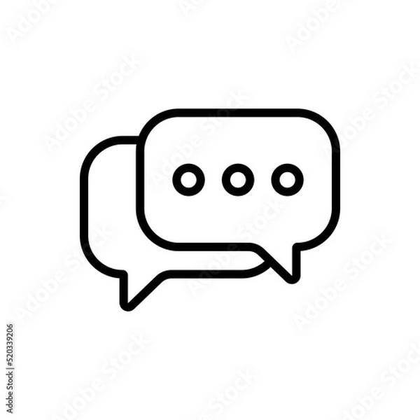 Fototapeta Chat, comment, speech bubble simple icon vector. Flat design