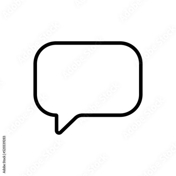 Obraz Chat, message simple icon vector. Flat design