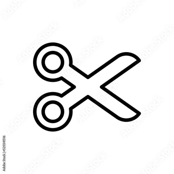 Fototapeta Scissors simple icon vector. Flat design