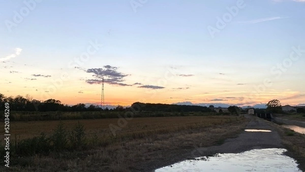 Obraz sunset over the river