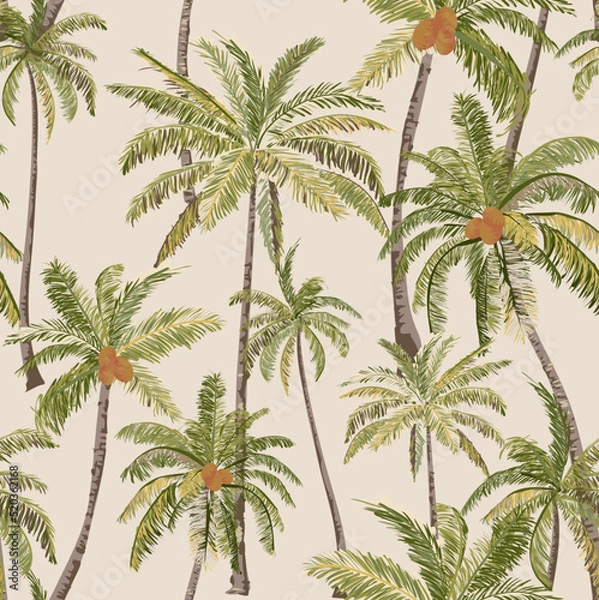 Obraz seamless pattern with palm trees