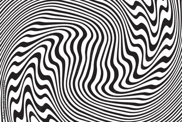 Fototapeta Abstract background with black and white strokes. Monochrome lines abstract backdrop. 