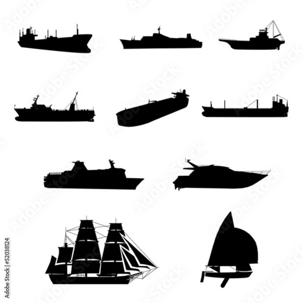 Fototapeta 船シルエット