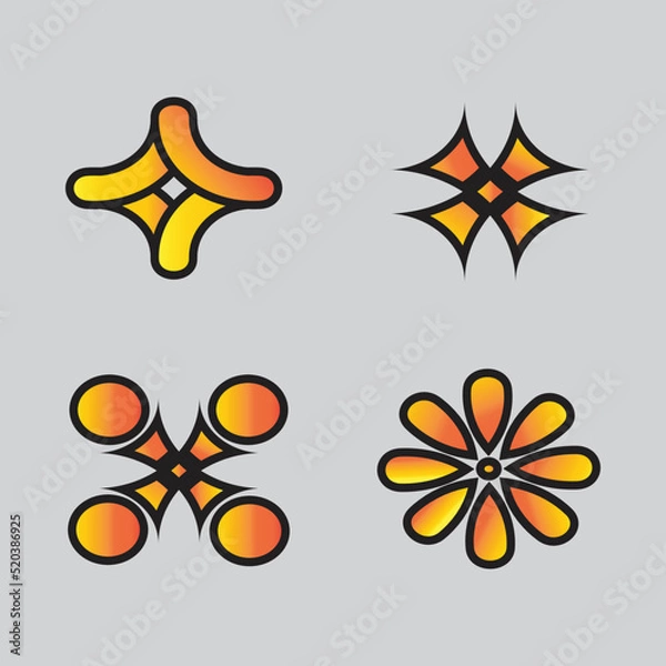 Fototapeta Simple creative Shape icon or logo Design.