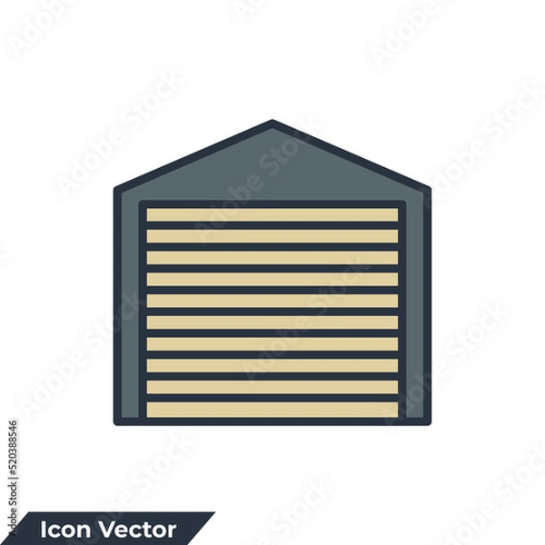 Fototapeta garage icon logo vector illustration. Car service garage symbol template for graphic and web design collection