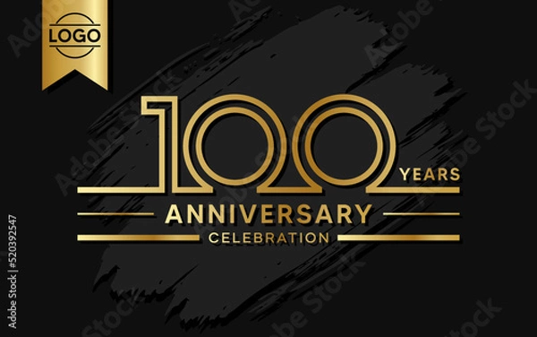 Fototapeta 100 year anniversary celebration design template. vector template illustration