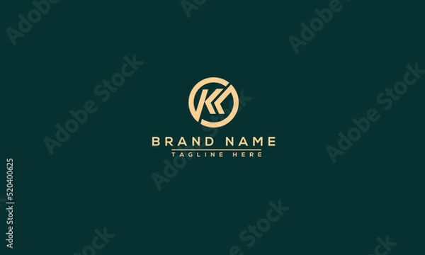 Obraz Logo design letter KK . Elegant modern. Vector template.
