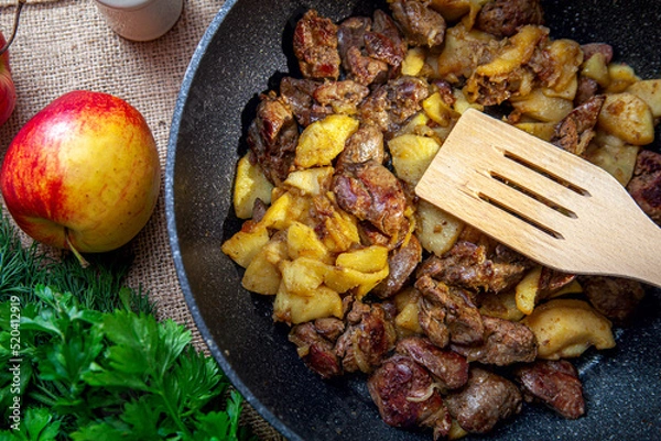Obraz fried meat in a pan