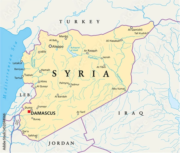 Fototapeta Mapa Syrii