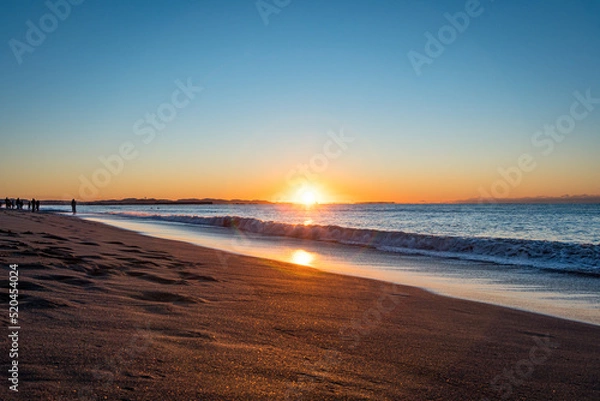 Obraz 海岸の日の出
