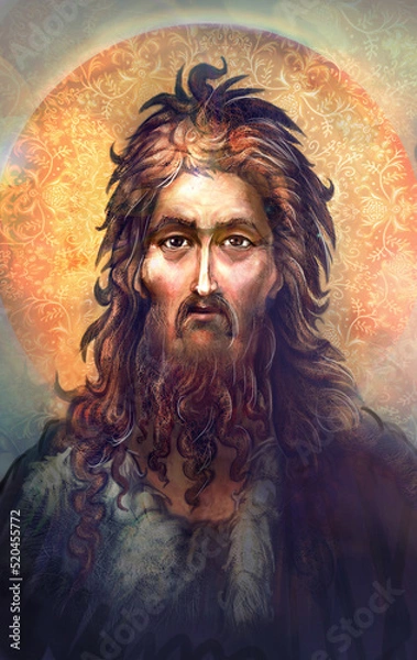 Fototapeta alistic portrait of john the baptist