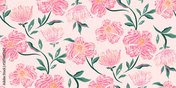 Obraz Animal Print floral seamless pattern 