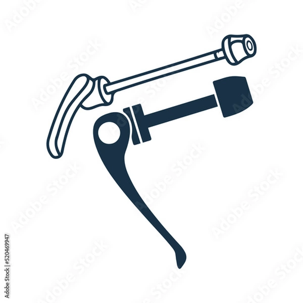 Obraz Bicycle parts or quick releases icon