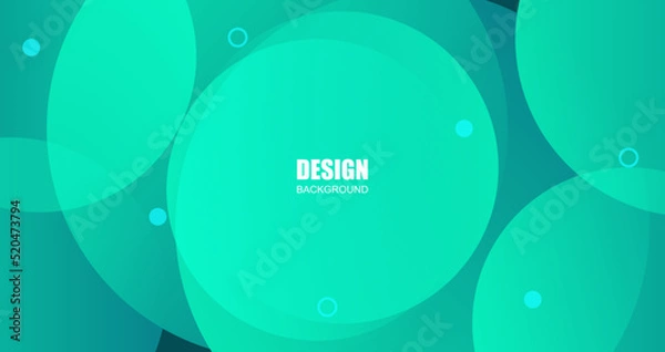 Obraz Geometric abstract shape on green gradient overlay background. Vector.