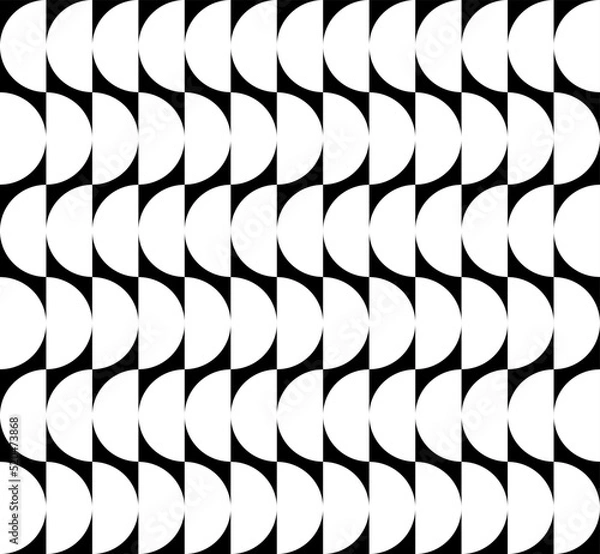 Obraz Geometric seamless pattern monochrome background design. Vector. Illustration.