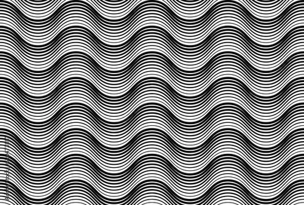 Obraz Geometric seamless pattern monochrome background design. Vector. Illustration.