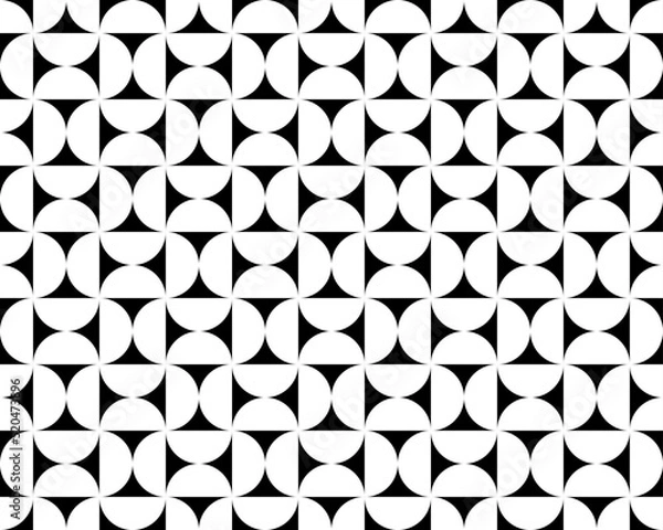 Fototapeta Geometric seamless pattern monochrome background design. Vector. Illustration.