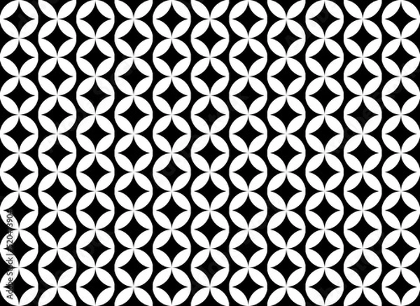 Obraz Geometric seamless pattern monochrome background design. Vector. Illustration.