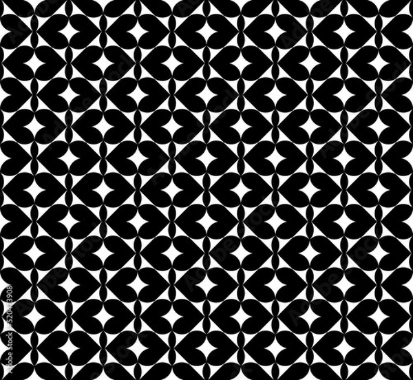 Obraz Geometric seamless pattern monochrome background design. Vector. Illustration.