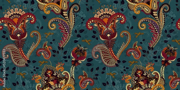 Obraz Digital textile kalamkari Allover pattern design