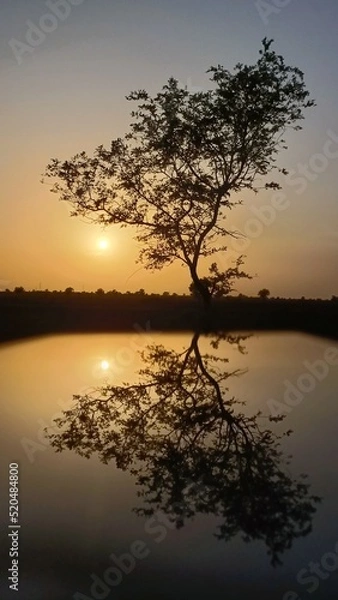 Obraz sunset on the river