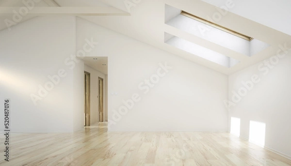 Fototapeta Dachgeschoss-Moderniesierung - 3D Visualisierung