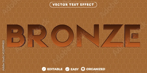 Fototapeta Bronze Text Effect,Fully Editable Font Text Effect