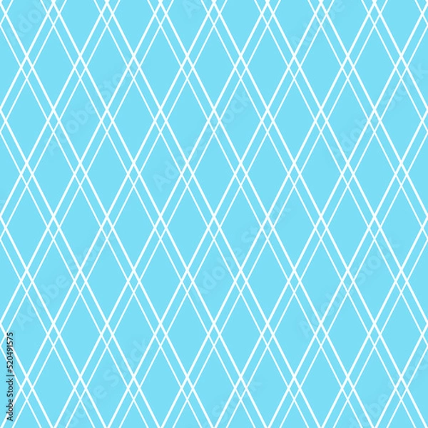 Fototapeta Oktoberfest seamless pattern with blue rhombuses. Holiday wrapping print. Bavarian diamond texture. Octoberfest background. Germany traditional wallpaper. Vector color illustration.