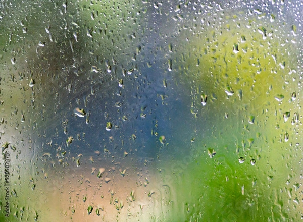 Obraz Rain drop on the glass background.