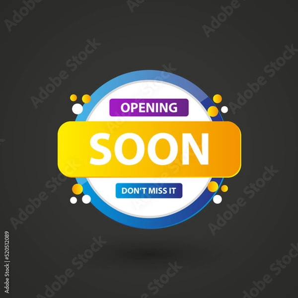 Obraz Opening soon background origami design