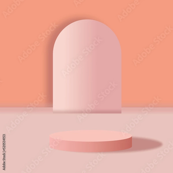 Fototapeta Abstract background, minimal mockup scene for product display, 3d render