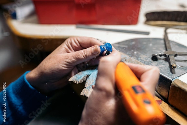 Fototapeta Working in Artisan Workshop