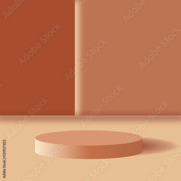 Fototapeta Pastel background with podium, minimal mockup scene for product display, 3d render