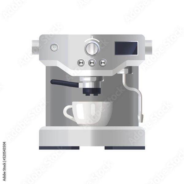 Obraz Manual coffee machine, vector icon or clipart.